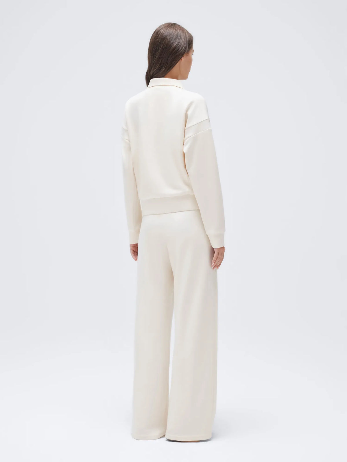 Conjunto de Chaqueta con Cremallera y Pantalón Ancho