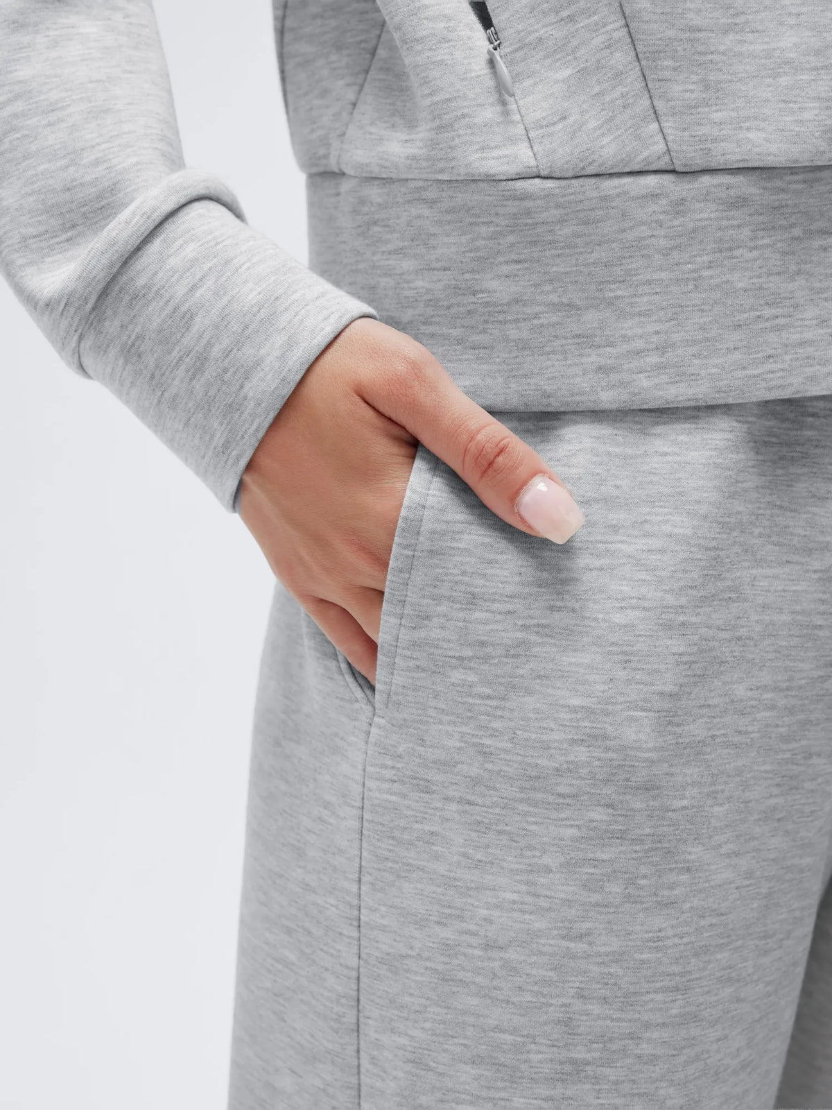 Conjunto de Chaqueta con Cremallera y Pantalón Ancho